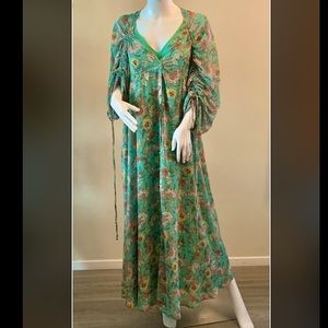 Free People green maxi dress